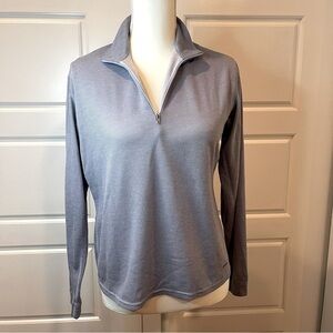 Patagonia Capilene 1/4 Zip Pullover Size Medium Blue and White Striped